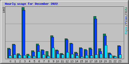 Hourly usage for December 2022